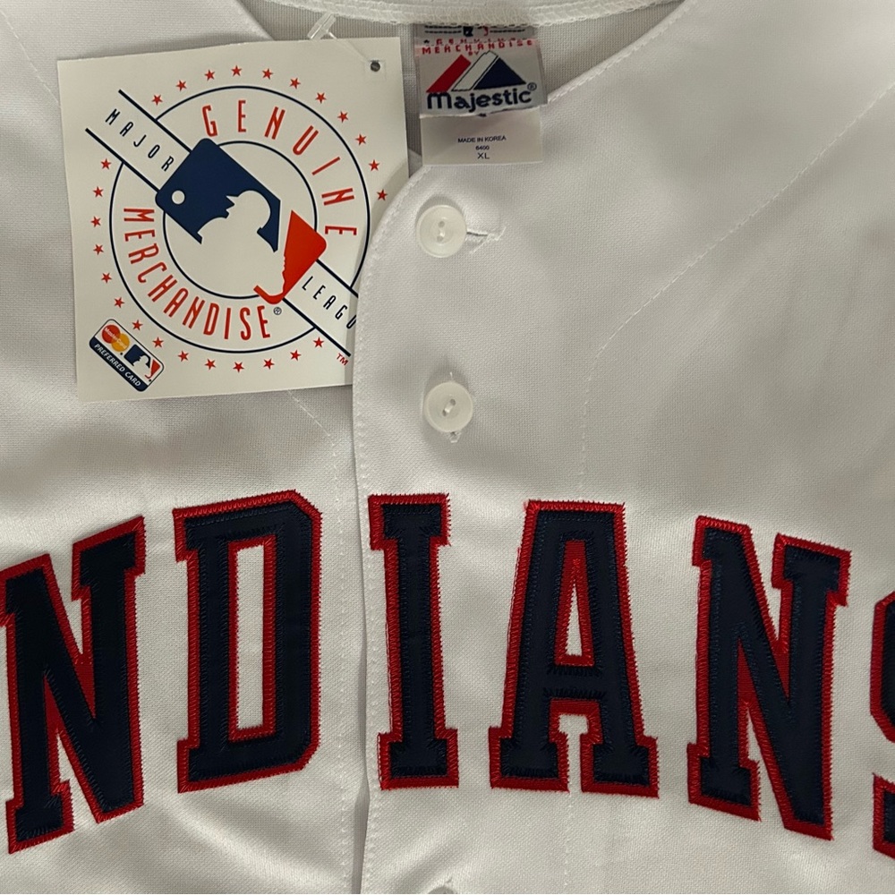 Majestic Authentic Cleveland Indians Manny Ramirez Throwback Jersey Men’s Sz: XL - Picture 3 of 8